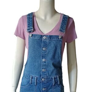 691348....Arizona Jean Company Denim Overall Skirt Size M, W30" 13"Rise